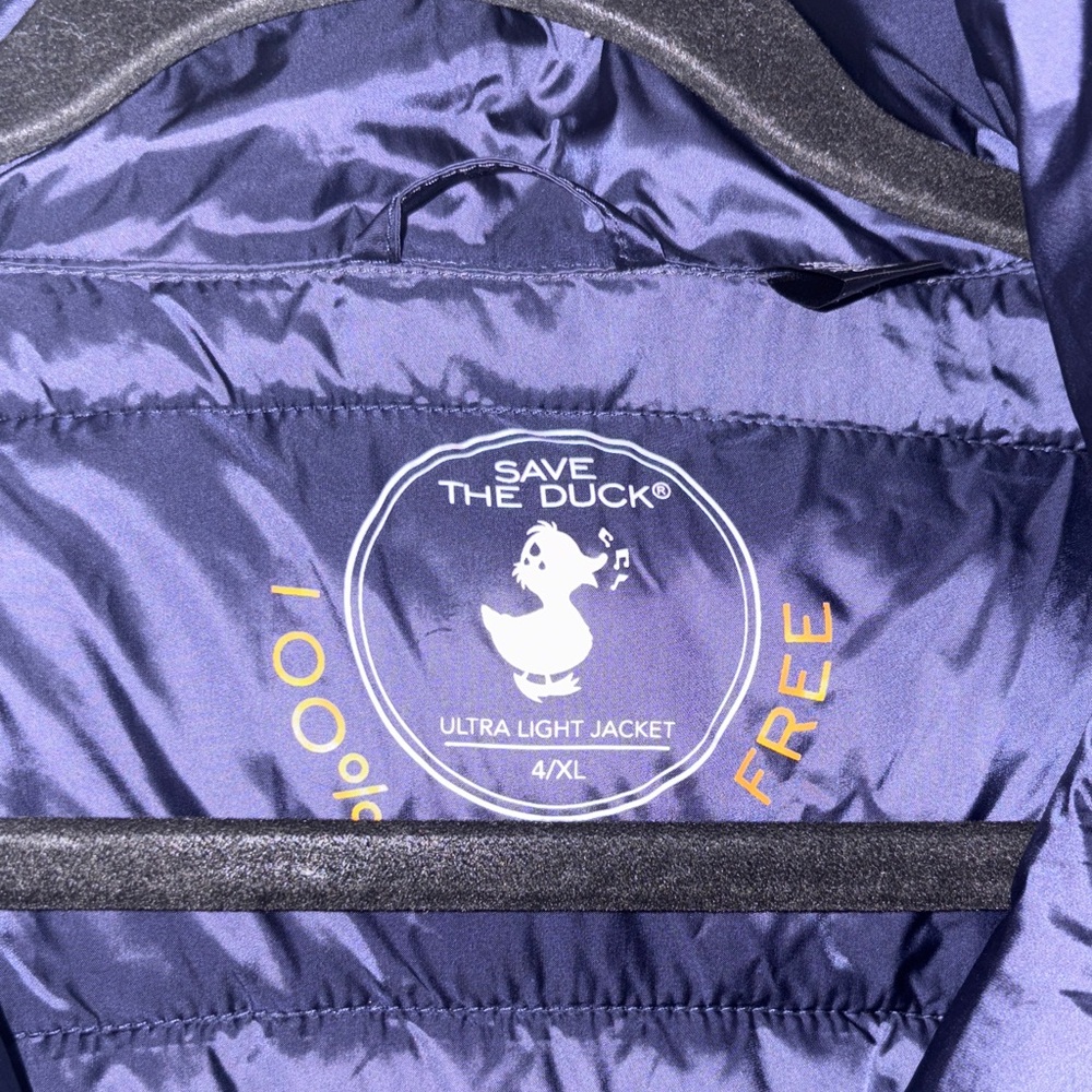 Save the Duck Corrine Navy Puffer Jacket XL - Picture 5 of 12